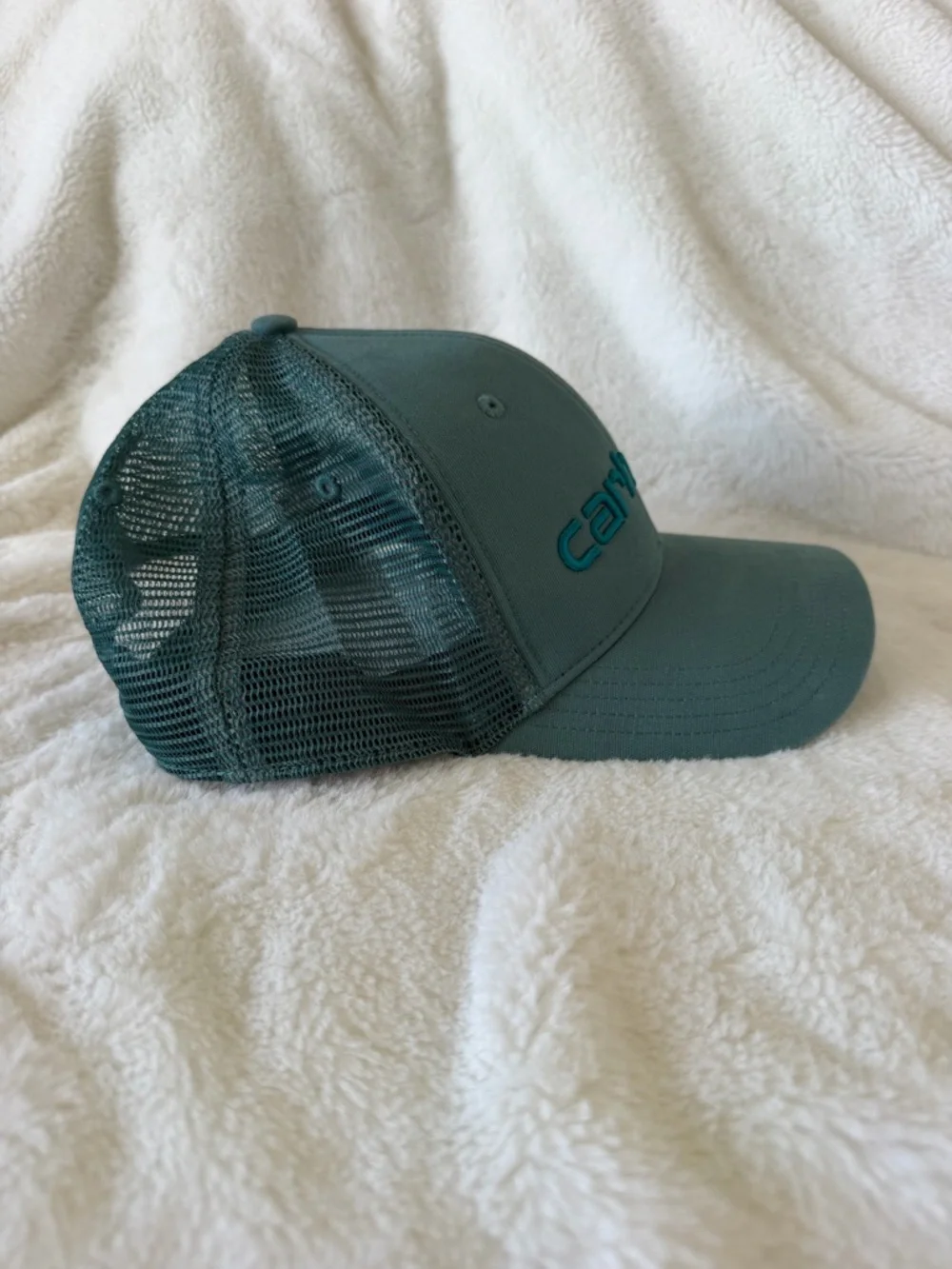 Carhartt Canvas Mesh-Back Logo Graphic Cap - Color Geo - Trucker Hat - Picture 3 of 11
